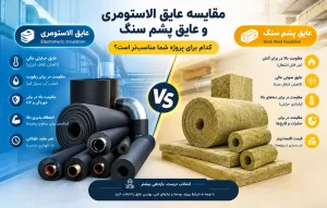 مقایسه عایق الاستومری و عایق پشم سنگ؛ کدام برای پروژه شما مناسب‌تر است؟