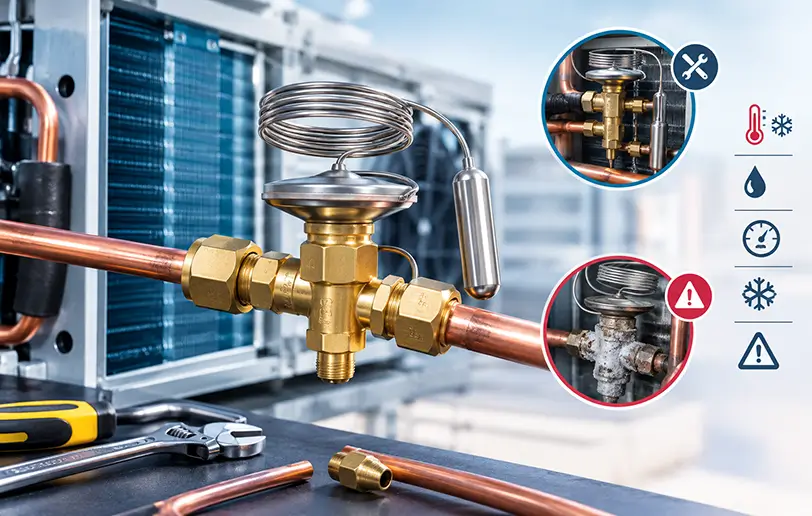 صفر تا صد نصب شیر انبساط (TXV) و علائم خرابی آن 1 txv valve installation and failure symptoms